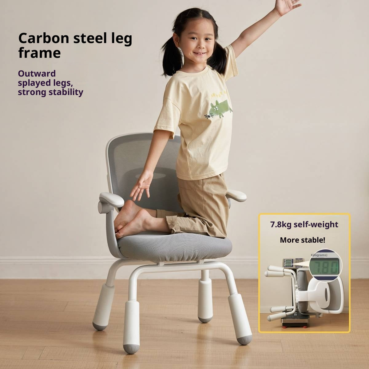 Ergonomic Kids Desk Chair with Mesh Back and Adjustable Armrests