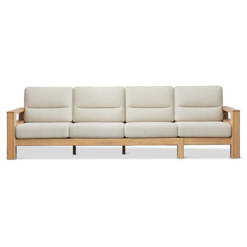 Ash, Black Walnut Solid Wood White Wax Fabric Sofa