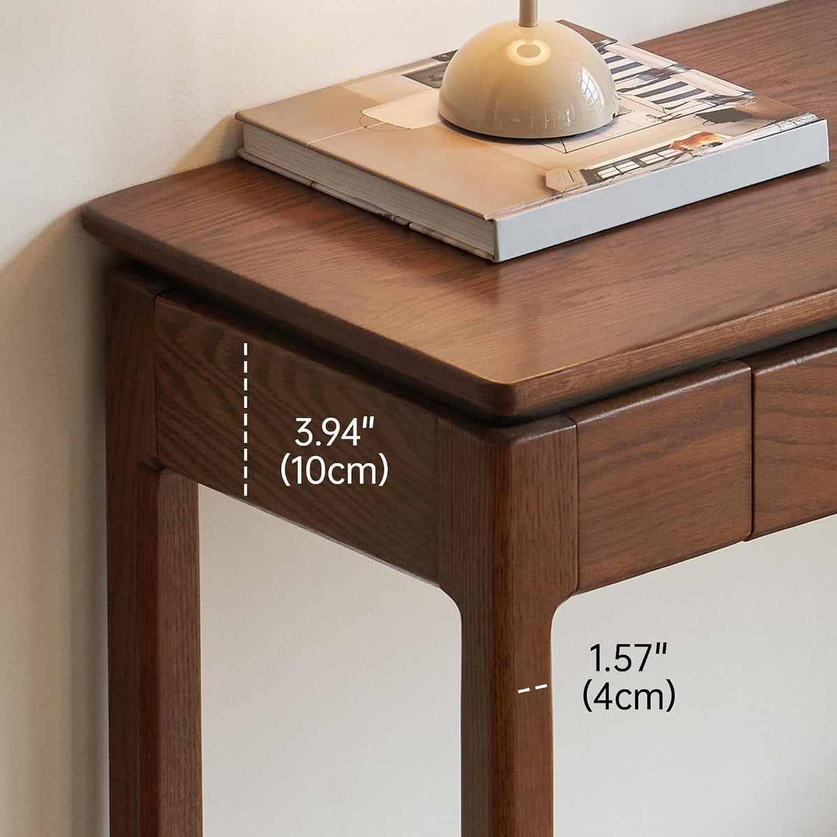 Oak Solid Wood Narrow Console Table