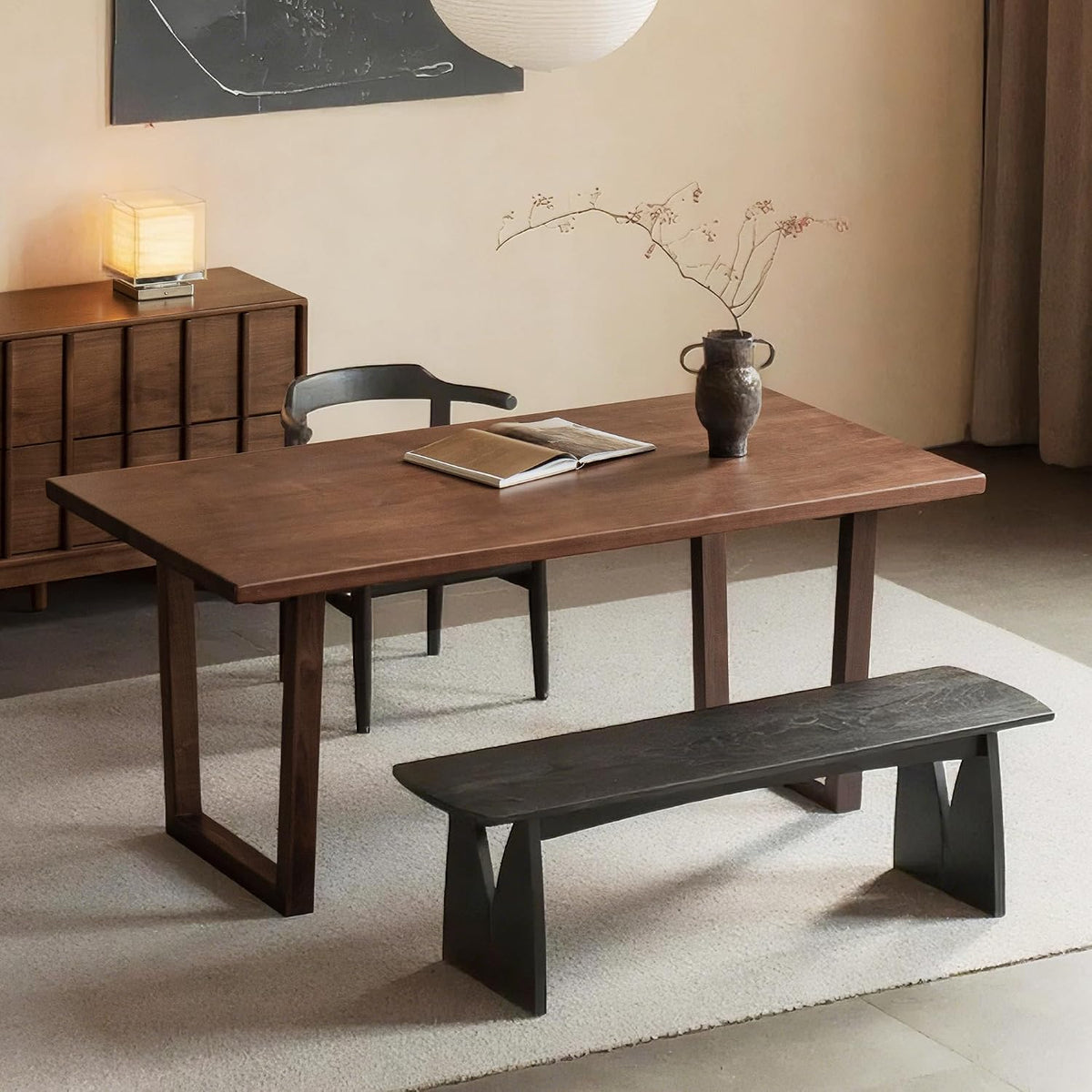 Black Walnut Solid Wood Live Edge Dining Table