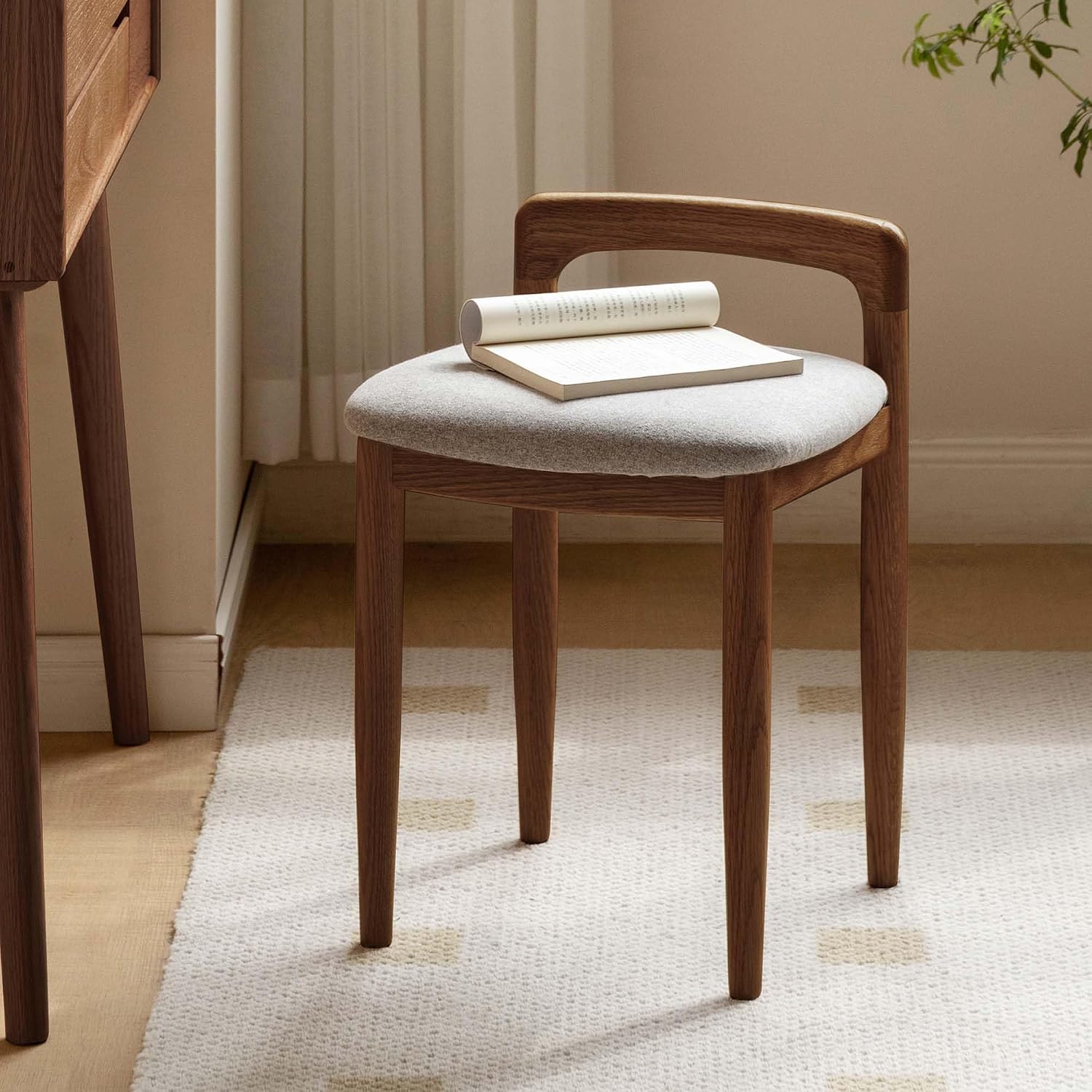 Beech, Oak Solid Wood Makeup Stool