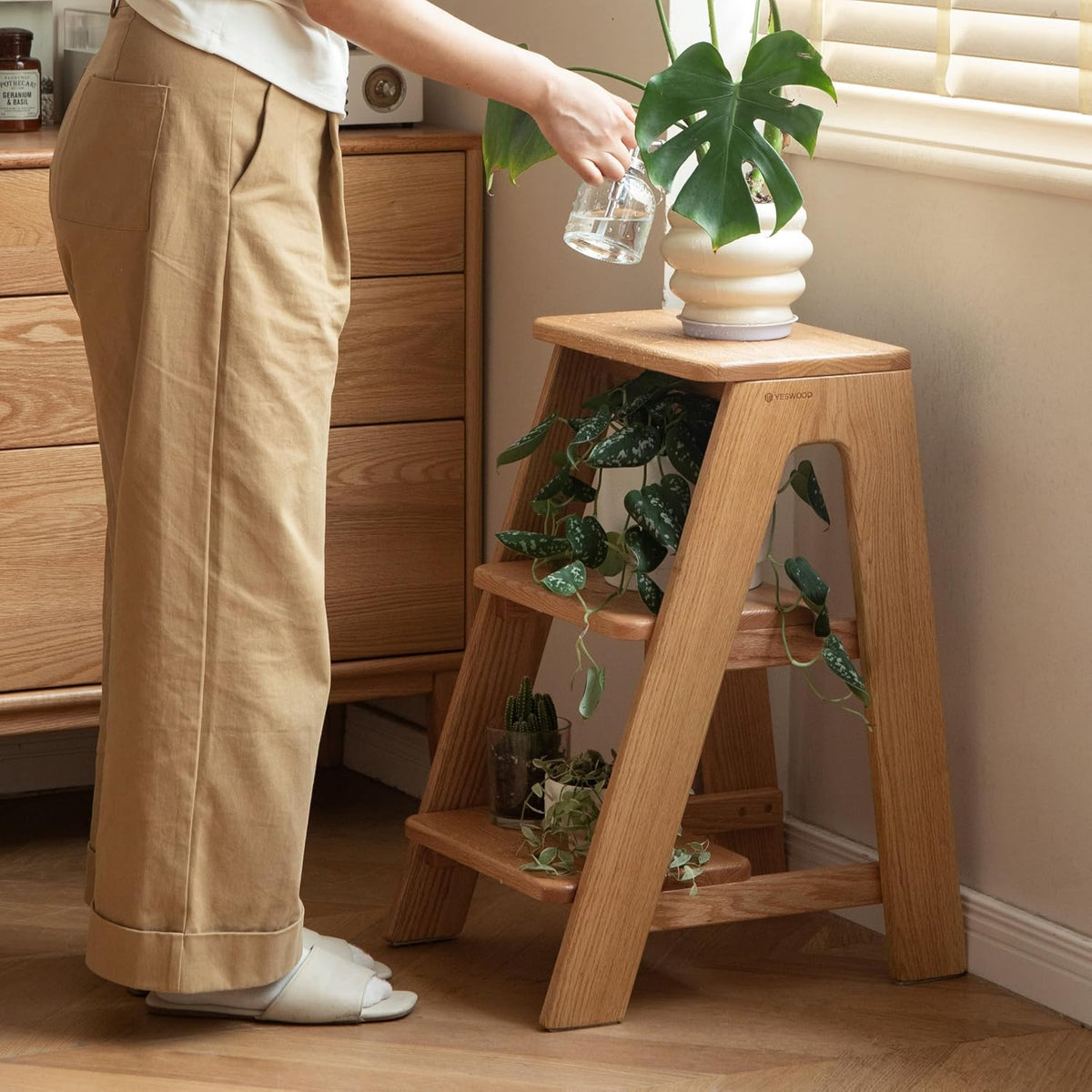 Oak Solid Wood Step Stool
