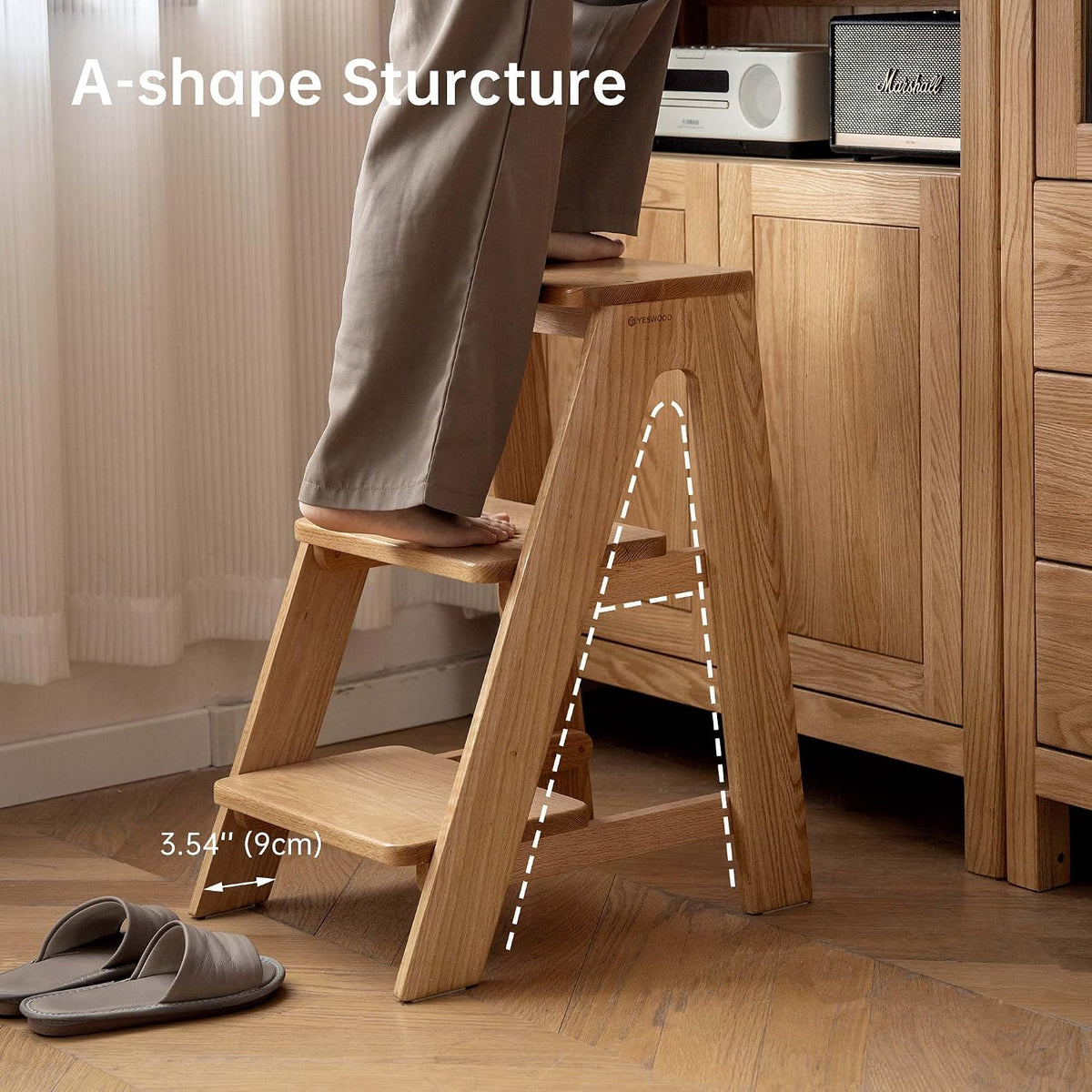 Oak Solid Wood Step Stool