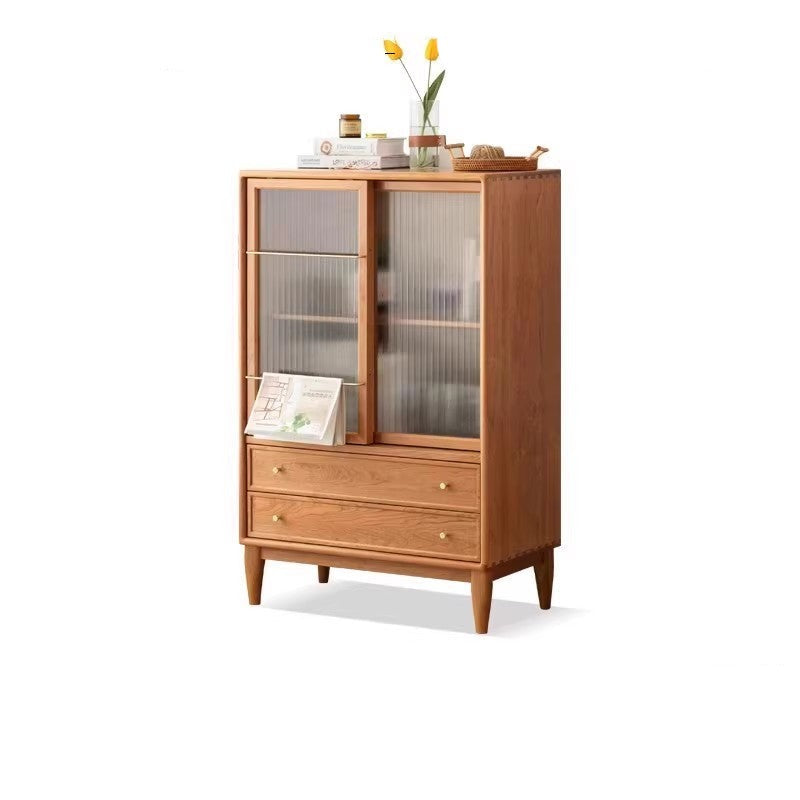 Cherry Wood retro Side Cabinet Vintage Storage Cabinet -