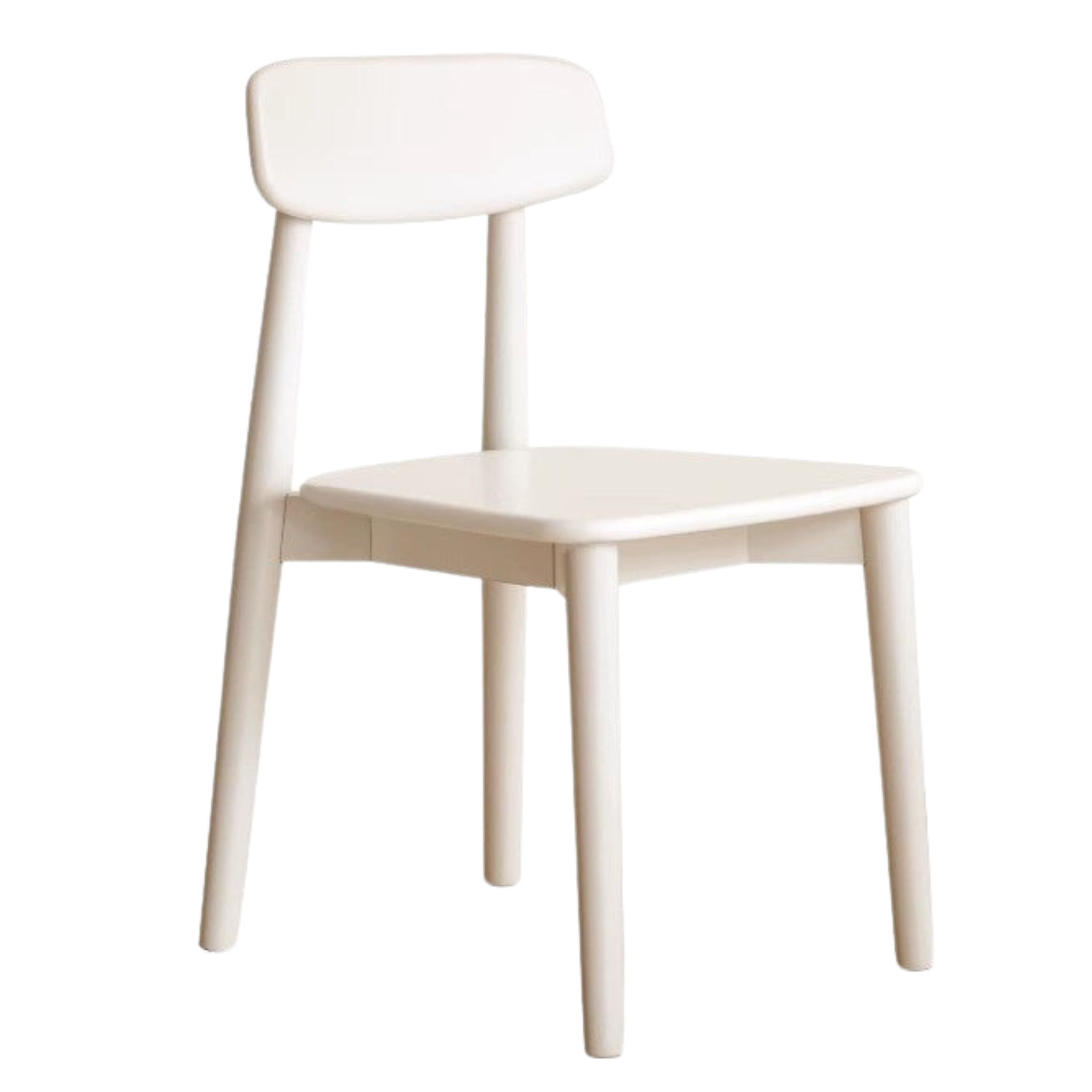 4 pcs Solid Wood Dining Chair Cream Style :