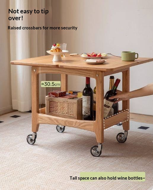 Oak Solid Wood Folding Side Table