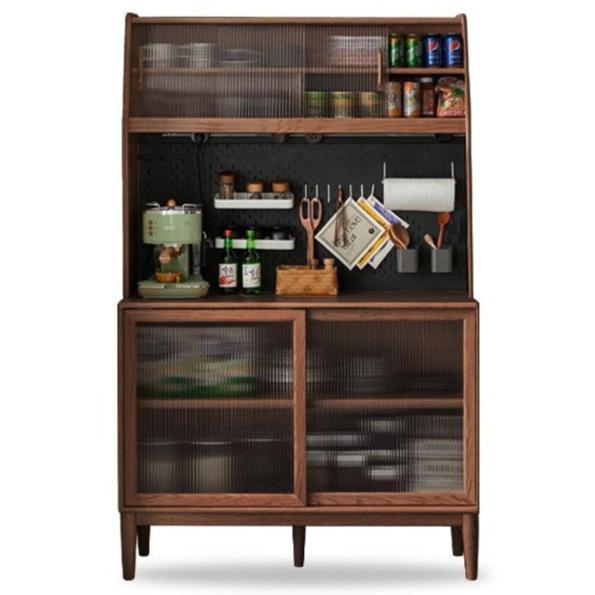 Ash solid wood sideboard high wine cabinet buffet-