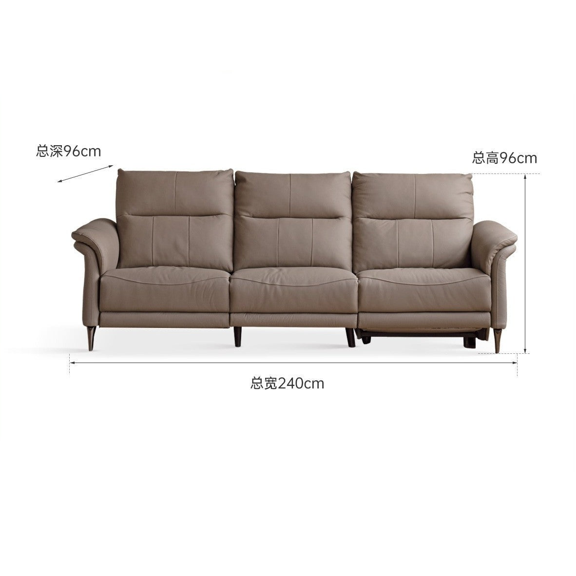 First Layer Leather Multifunctional Electric Telescopic Sofa