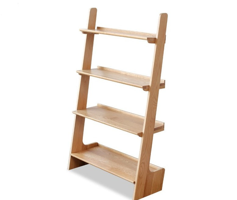 Oak solid wood bookshelf racks"