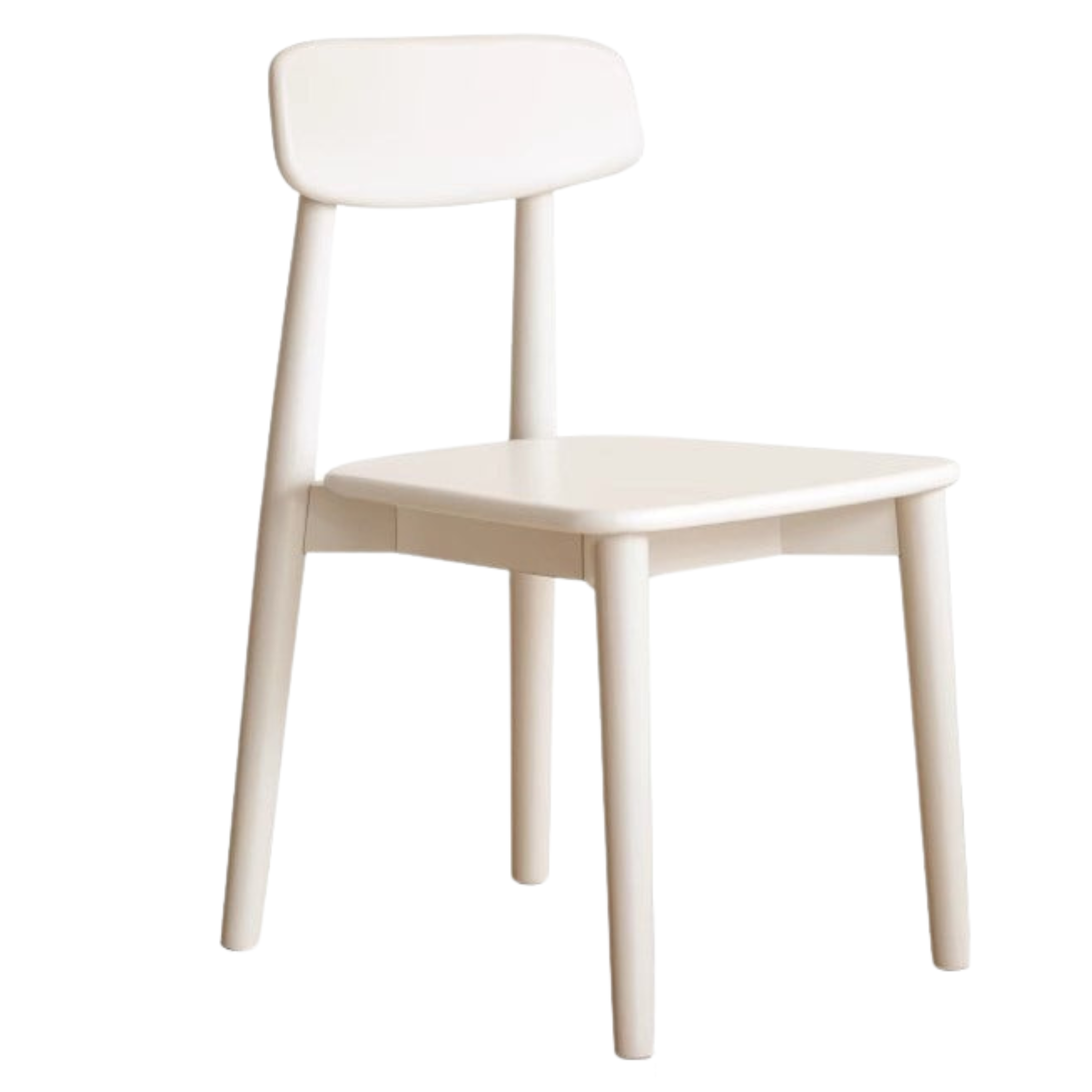 4 pcs Birch Solid Wood Dining Chair Cream Style :