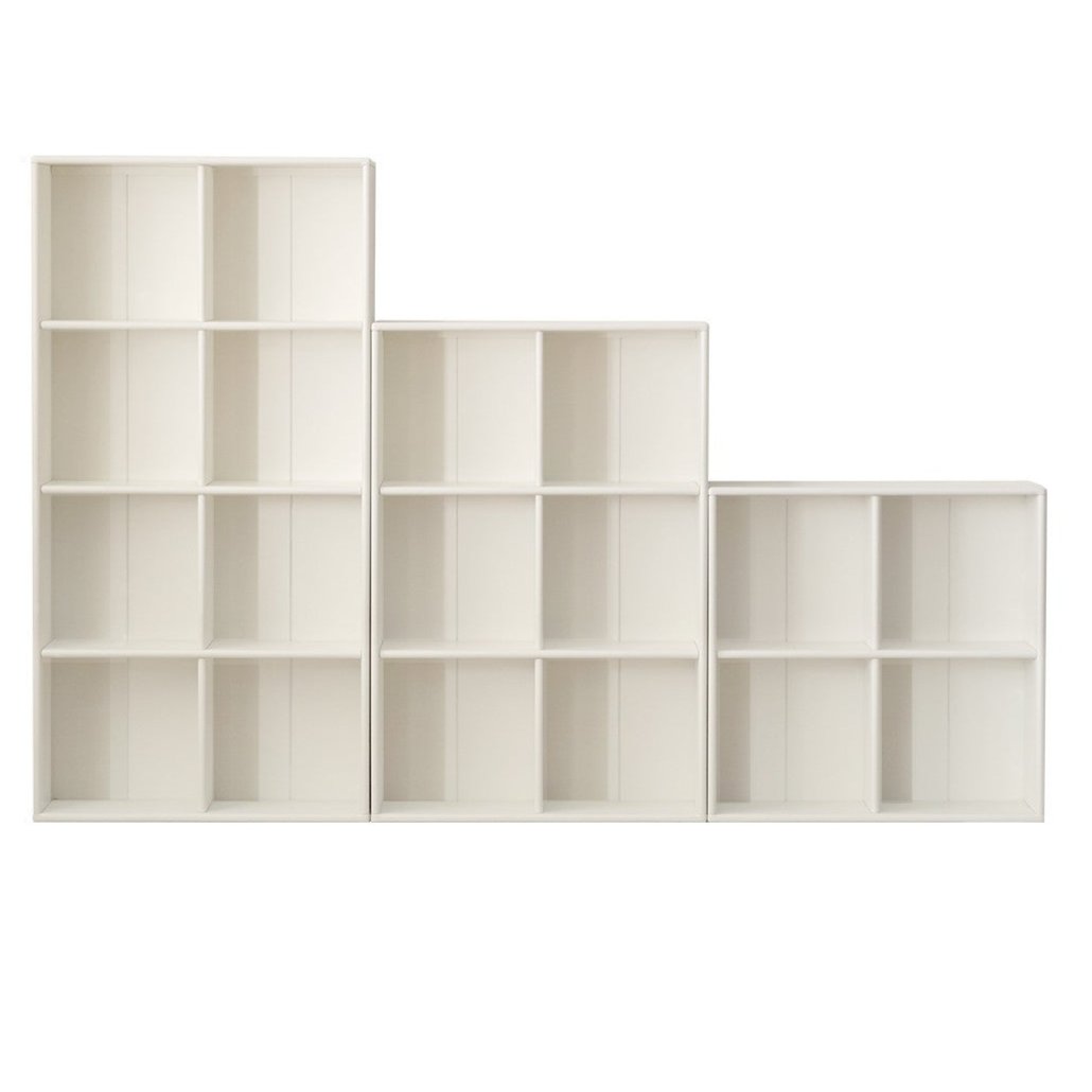 Rubber Solid Wood Cream Style Children's Bookcase Free Combination