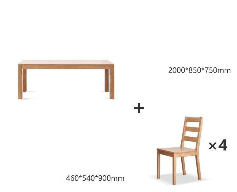 Oak Solid wood long dining table "