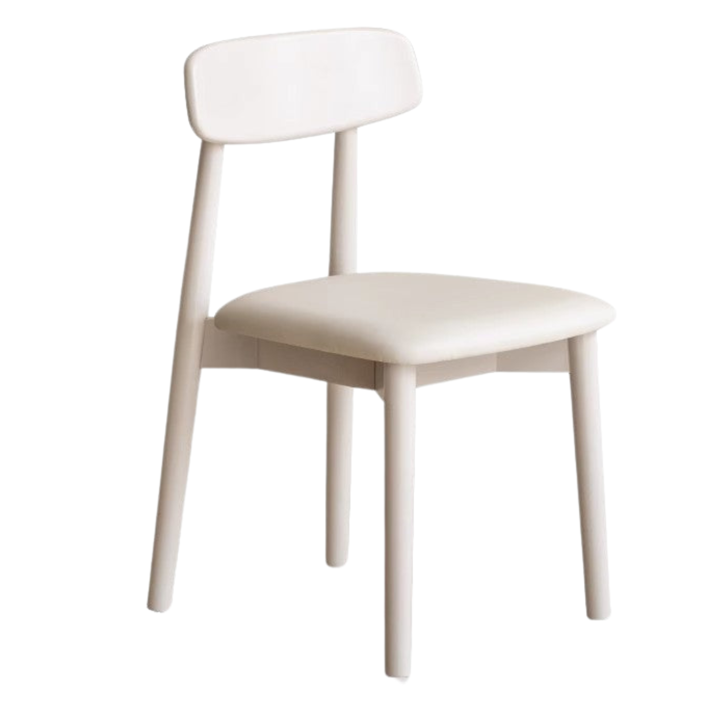 4 pcs Solid Wood Dining Chair Cream Style :