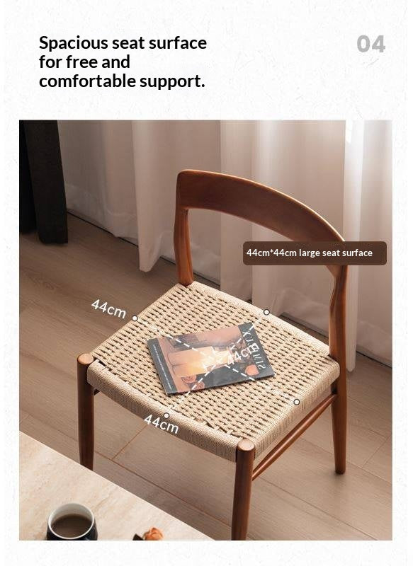 Set 4 pcs Ash, Beech, Cherry Solid Wood Dining Rope Chair