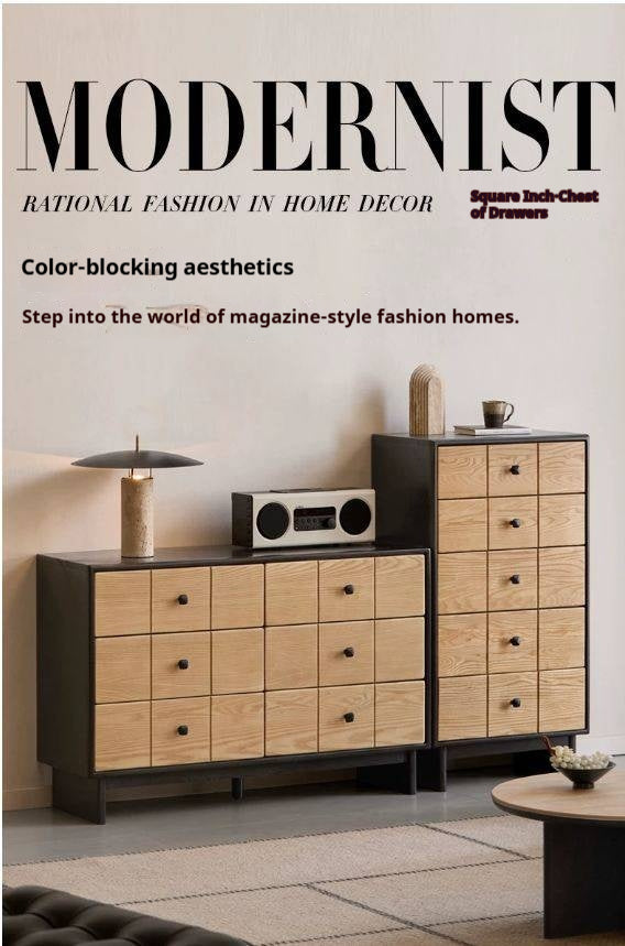 Ash Solid Wood Modern Chest of Drawers
