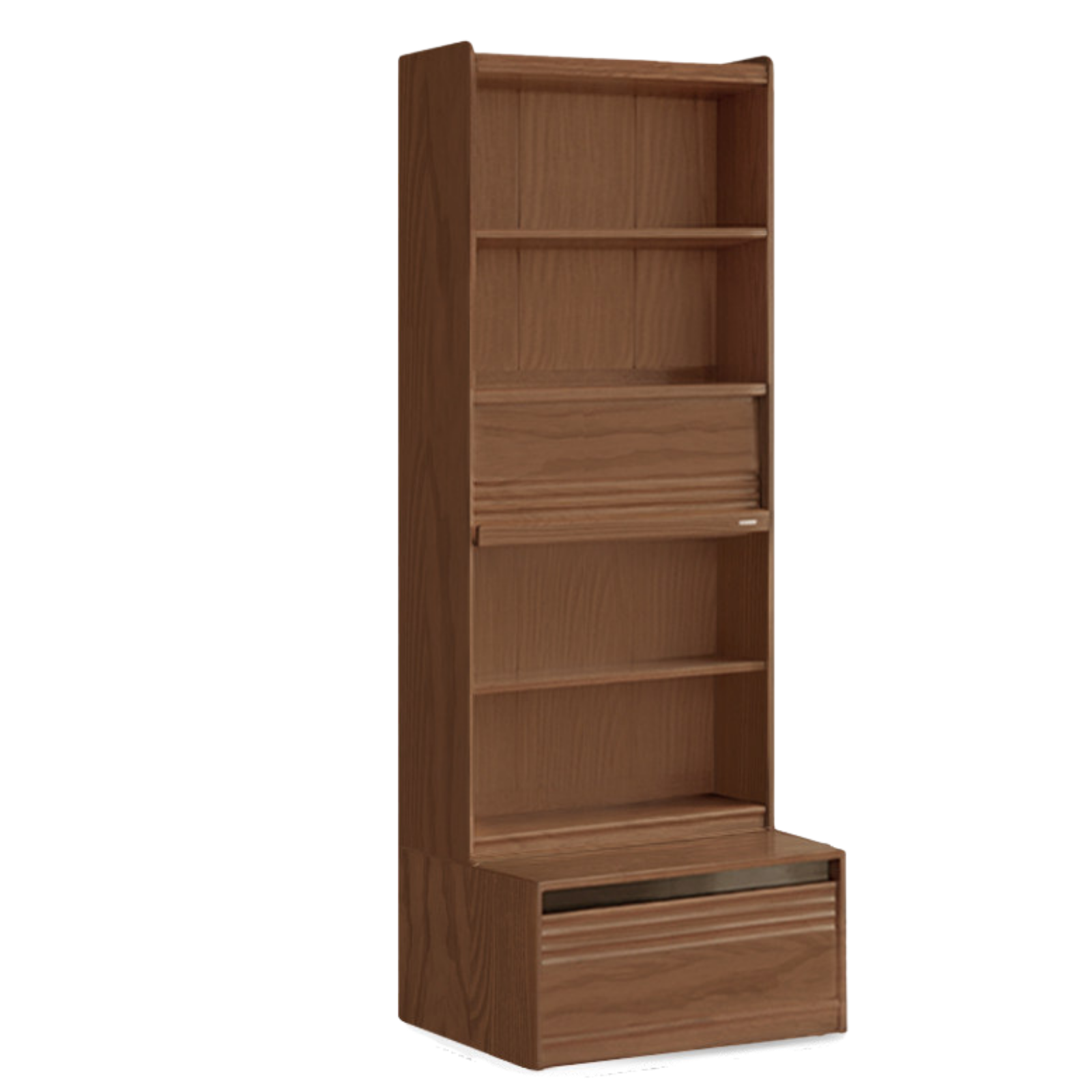 Black Walnut, Sandalwood, Oak, Ash Solid Wood Combination Bookcase with Floor Display and Luxury Storage