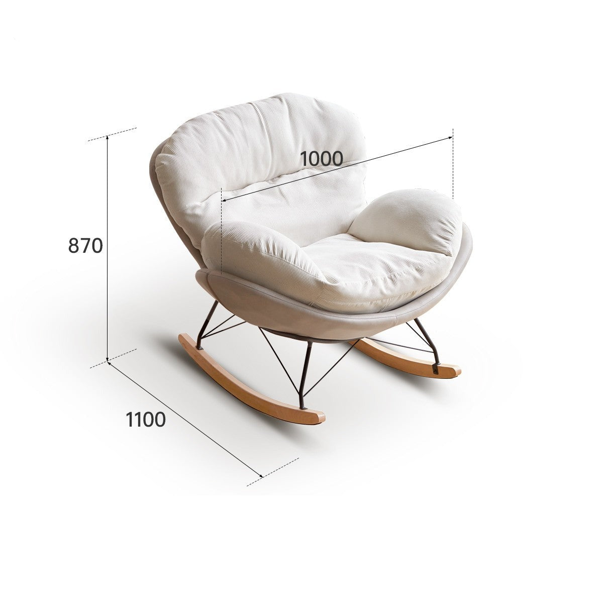 Fabric Casual Rocker Chair"-