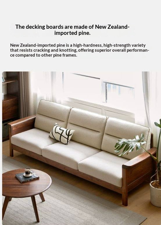 Black Walnut, Golden Rosewood Solid Wood Mid-Century Modern Fabric Sofa with Removable Covers, Loveseat, Sectional and Armchair