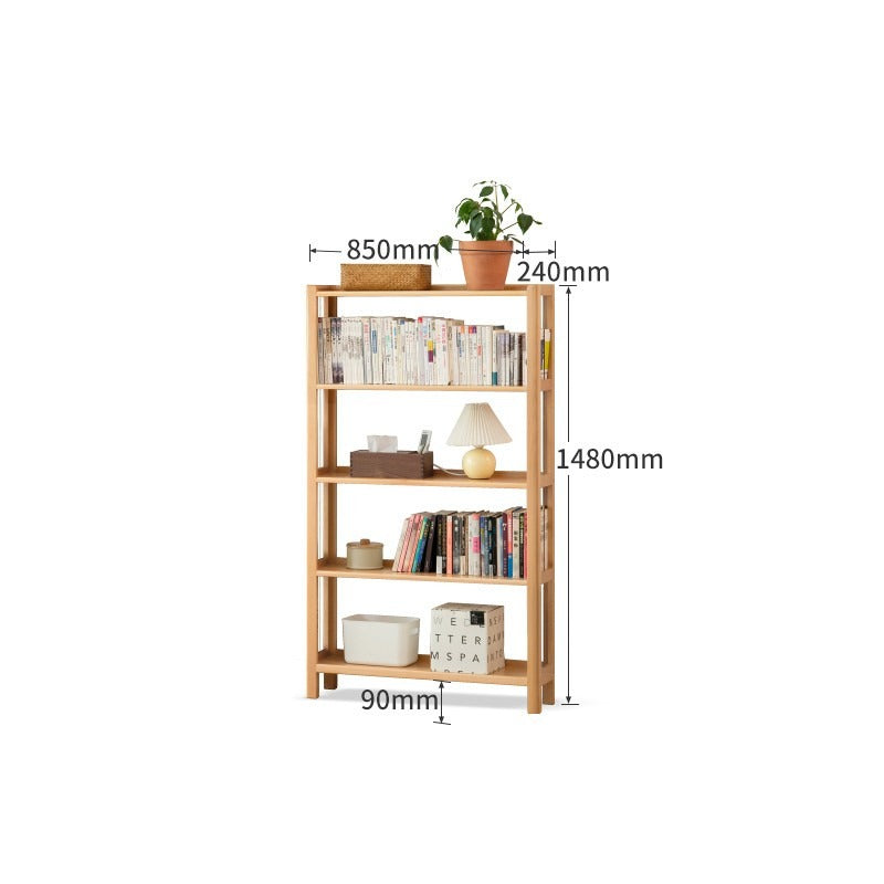 Beech solid wood bookshelf, storage rack"-