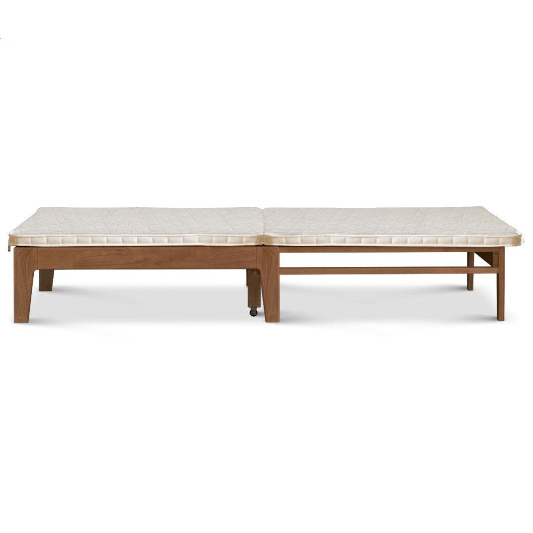 Oak Solid Wood Folding Single Retractable Sofa Bed