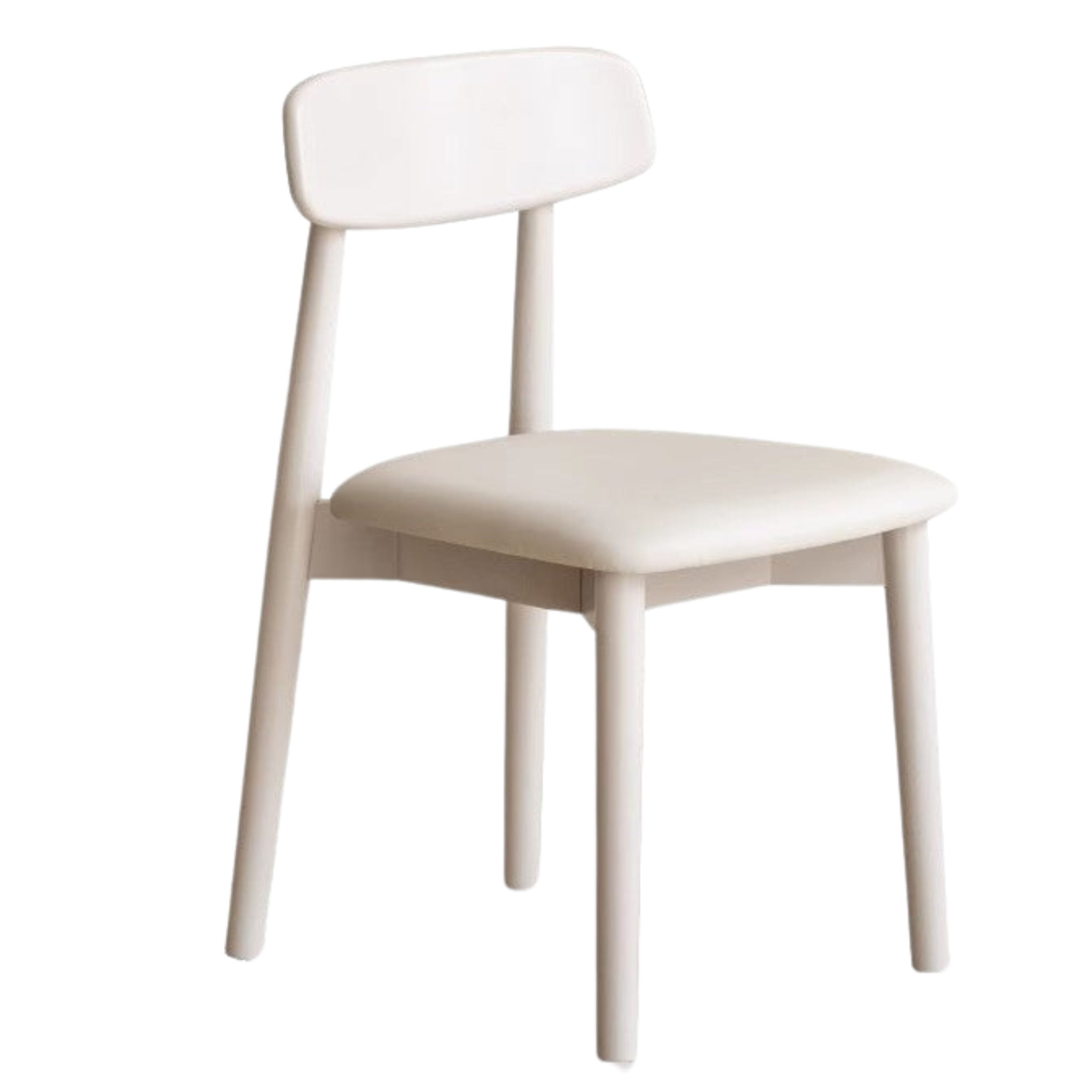 4 pcs Solid Wood Dining Chair Cream Style :