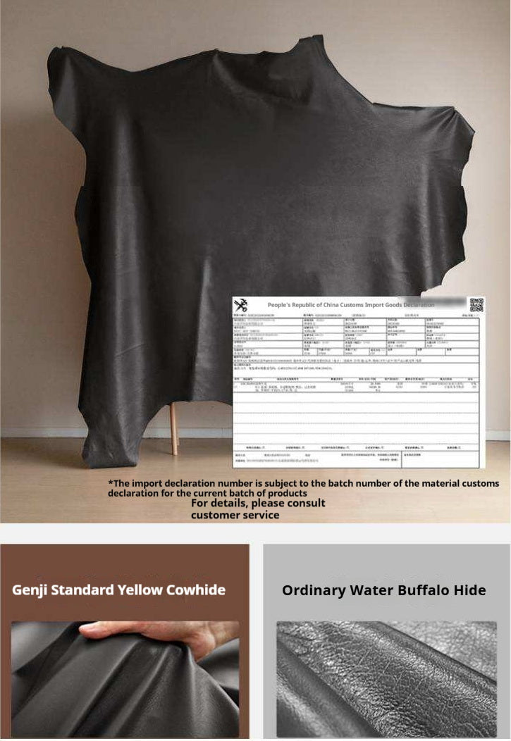 Genuine Leather Bed in Light Luxury Style