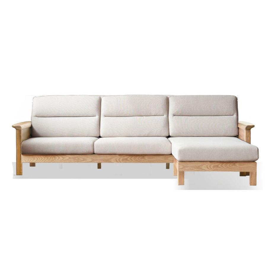 Ash Solid Wood Modern High Back Sofa