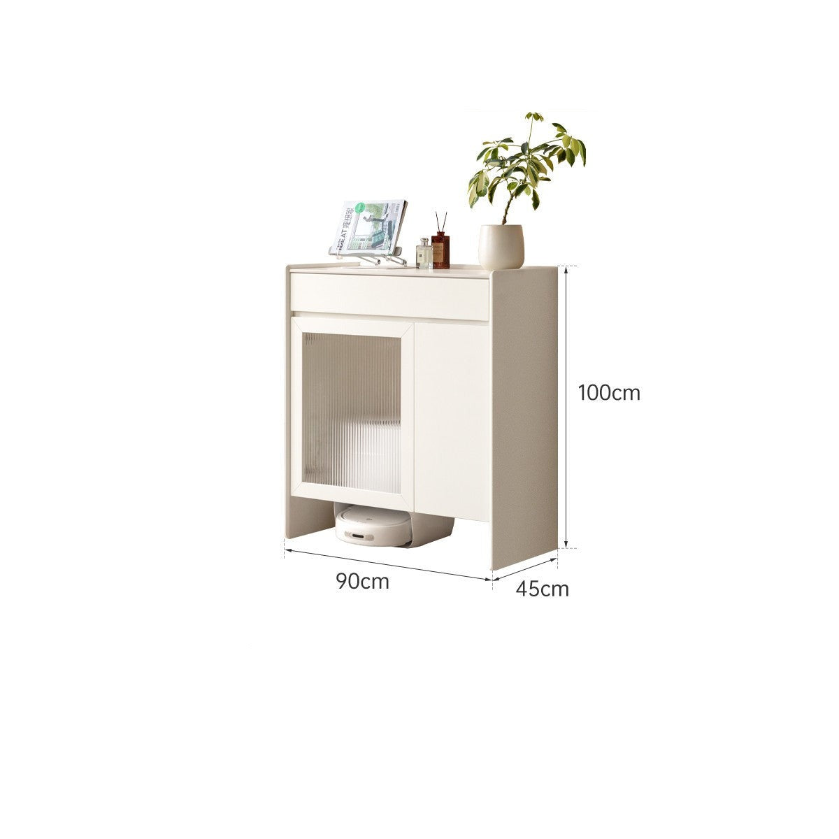 Poplar solid wood side cabinet sweeping machine cabinet-