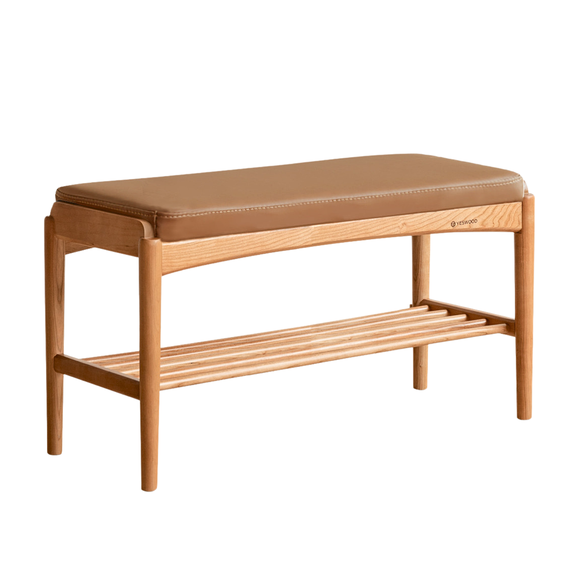 Beech, Cherry, Back walnut, Oak solid wood Shoe Storage Bench: