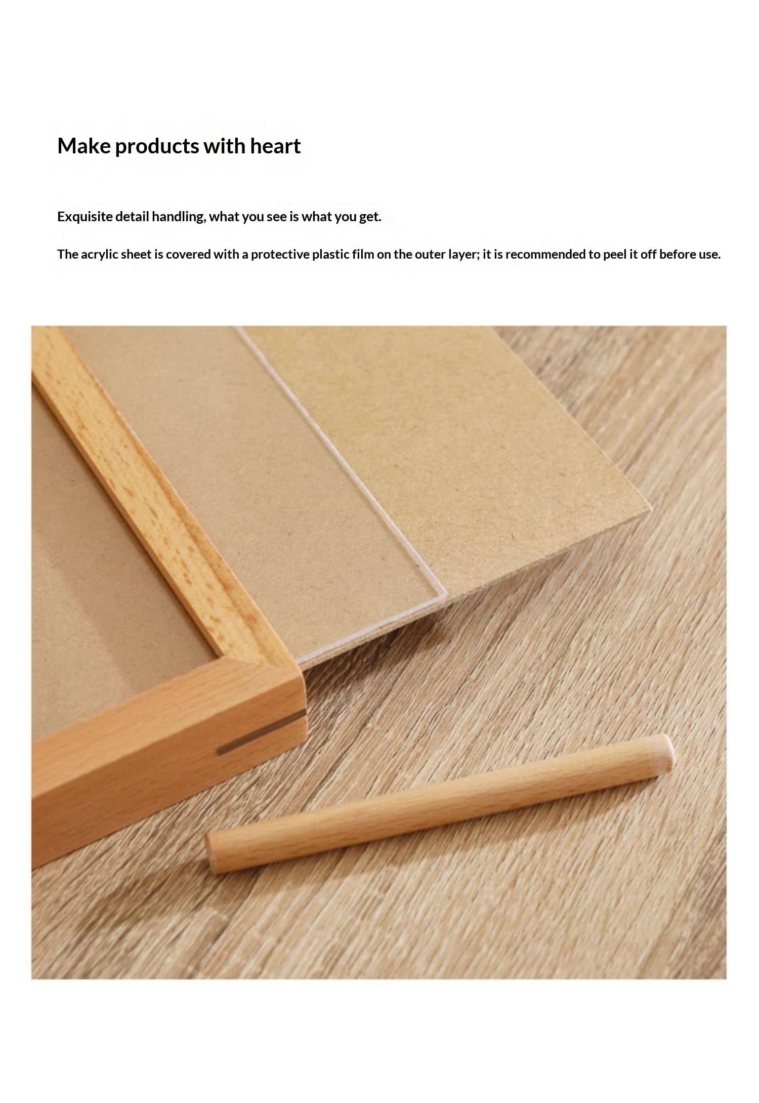 Beech, Black Walnut Solid Wood Nordic Freeze Frame Photo