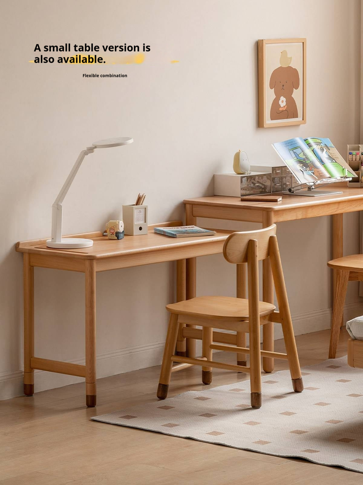 Beech Solid Wood Kids Writing Desk