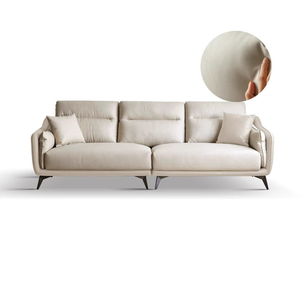 Technology Fabric High Back Corner Sofa)