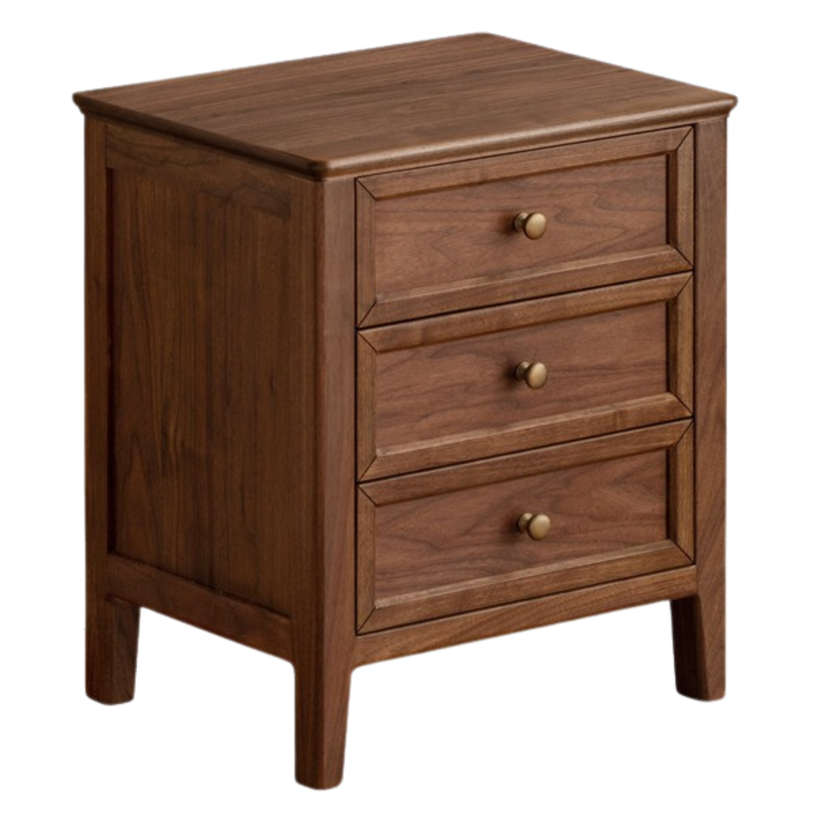 Black Walnut Solid Wood Nightstand