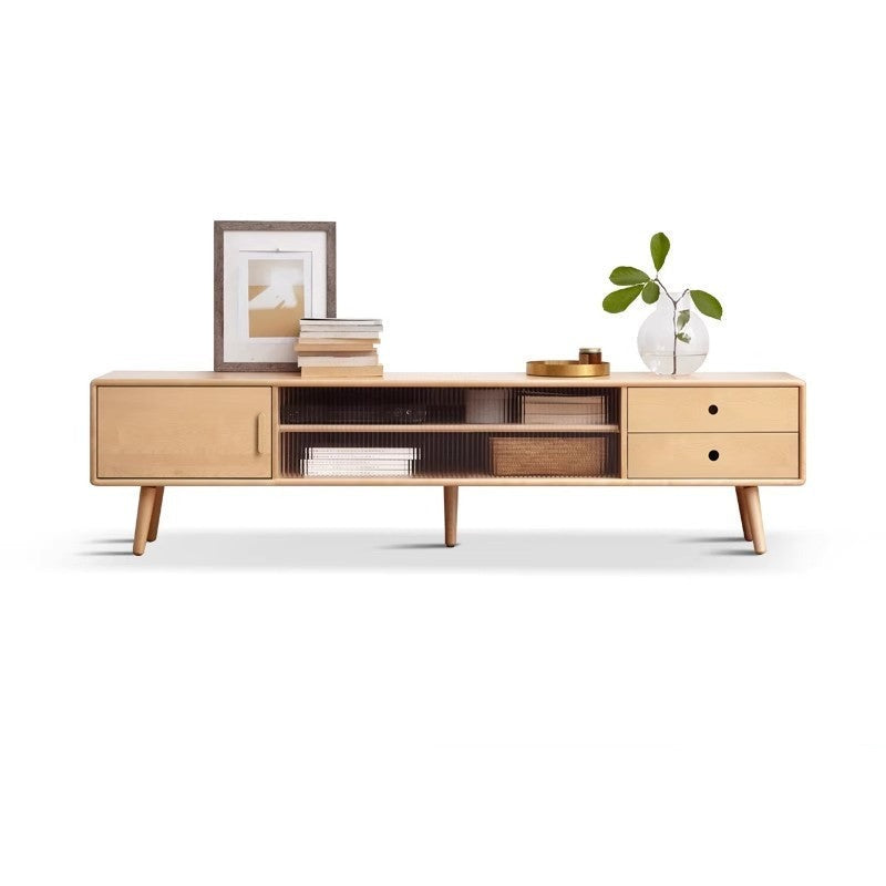 Beech solid wood TV cabinet forest- style