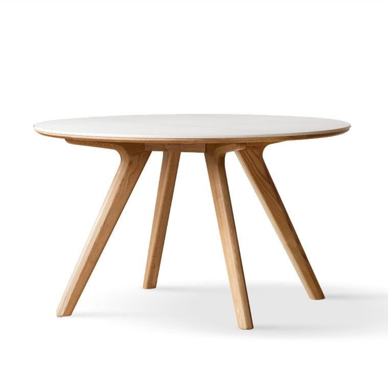 Ash Solid Wood Modern Rock Round Table