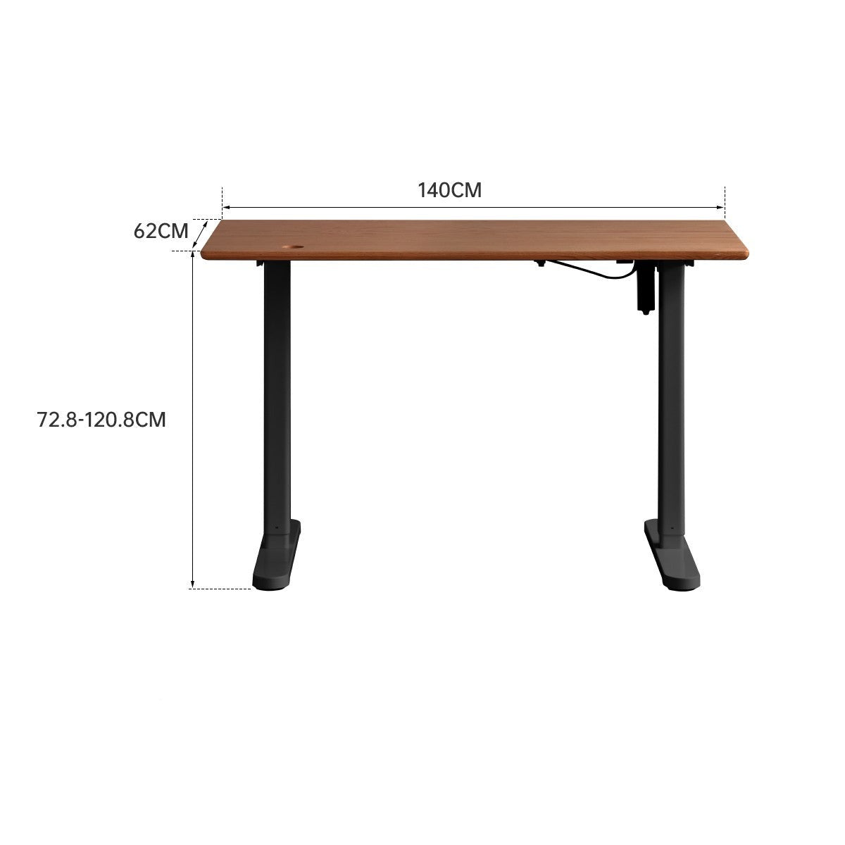 Oak Solid Wood Smart Electric Lift Standing Office Desk