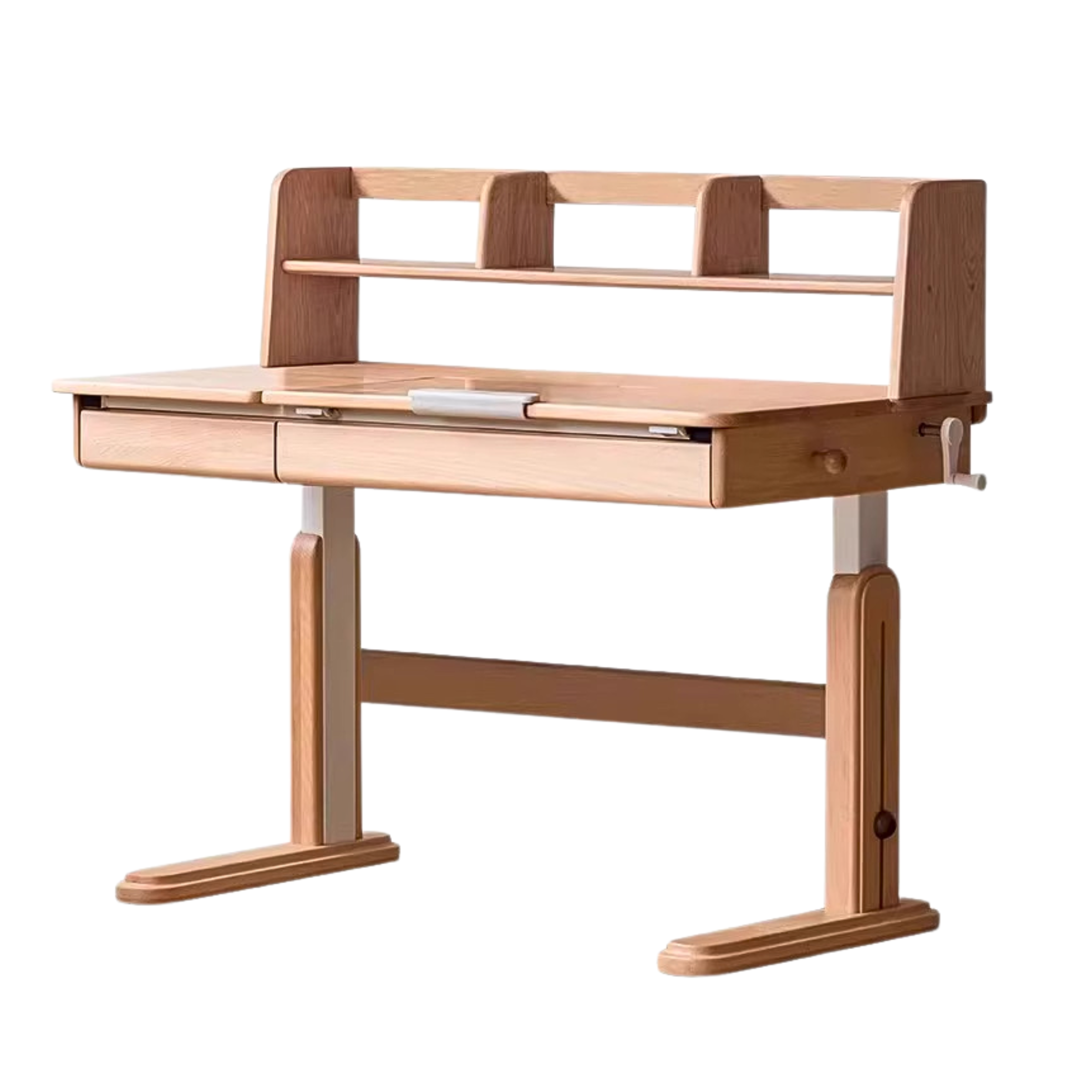 Beech solid wood children's study adaptive desktop, lifting table