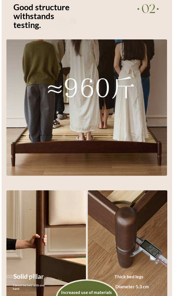 Ash Solid Wood Arched Channel Tufted Platform Bed with Turned Posts