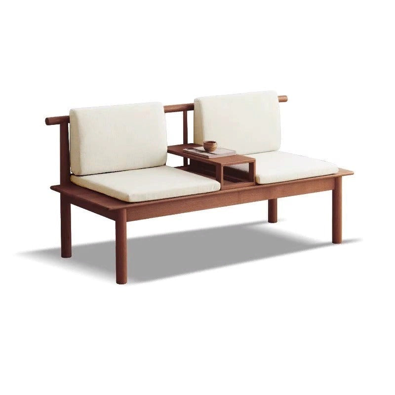 Oak Solid Wood Double Seat Sofa"