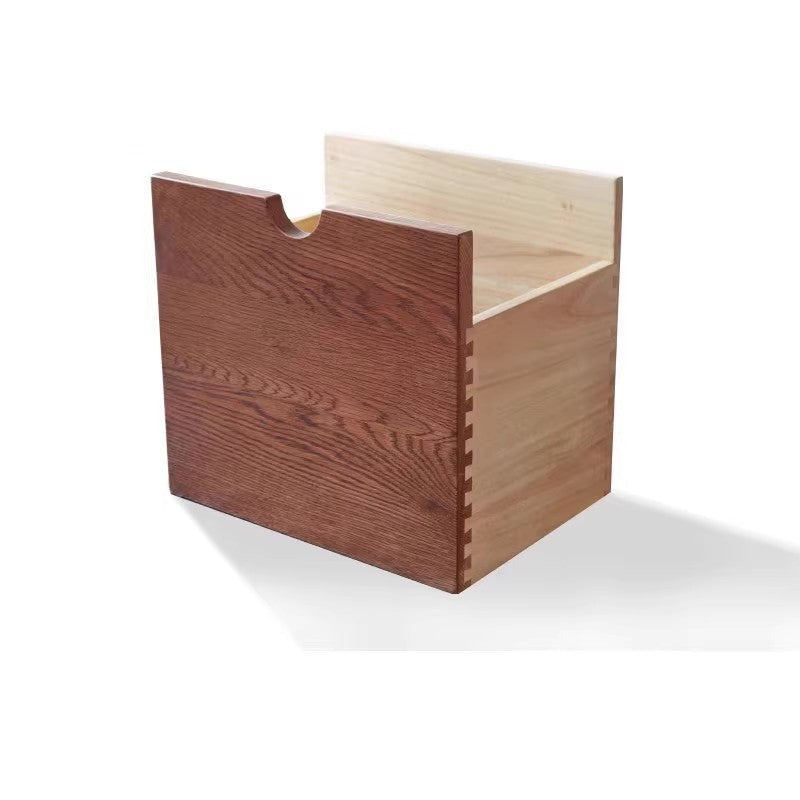 Oak solid wood bookshelf free combination floor-to-ceiling lattice cabinet-