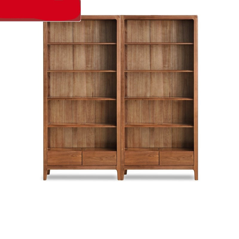 Black walnut solid wood bookcase free combination bookshelf<