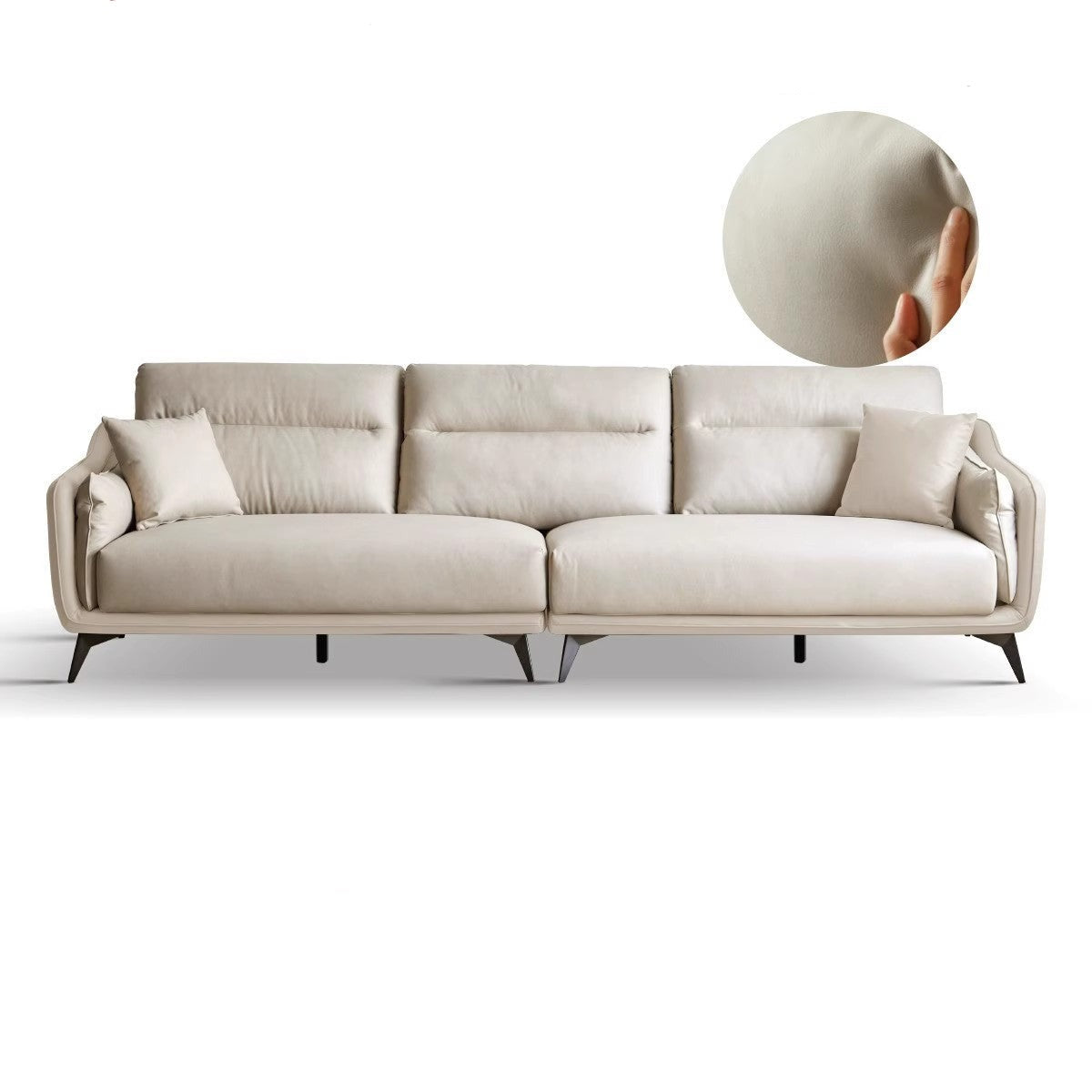 Technology Fabric High Back Corner Sofa)