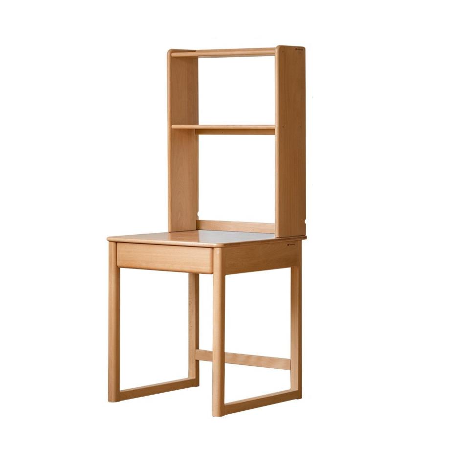 Beech solid wood children's desk bookshelf integrated