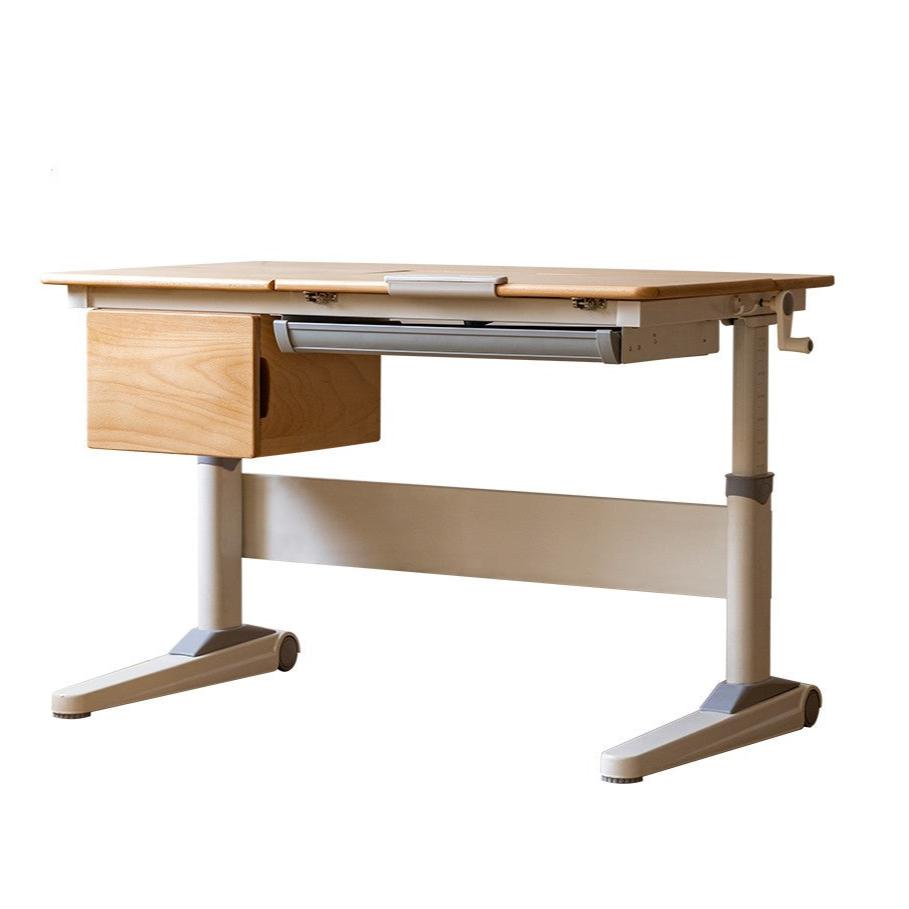 Beech solid wood children's liftable kids writing desk