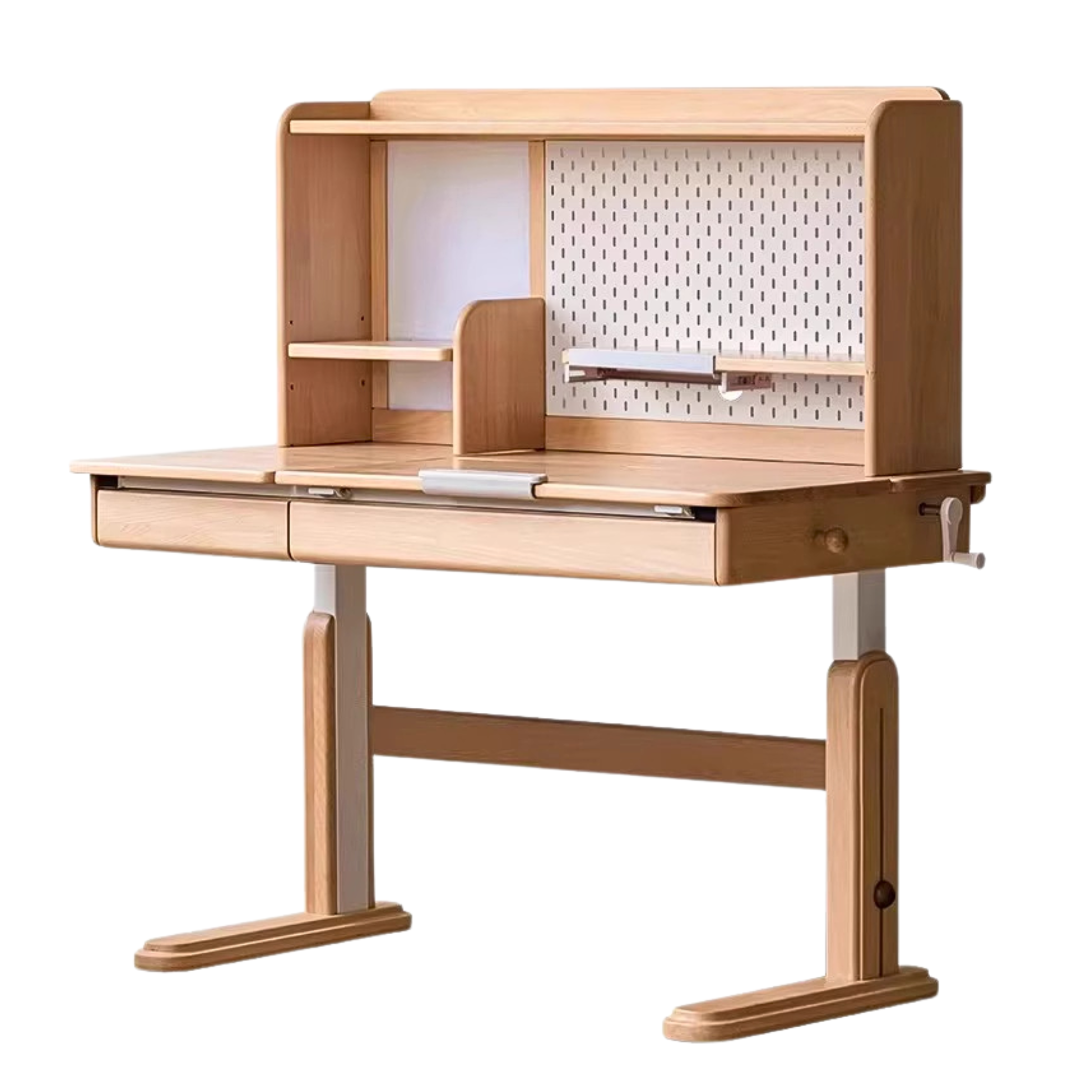 Beech solid wood children's study adaptive desktop, lifting table