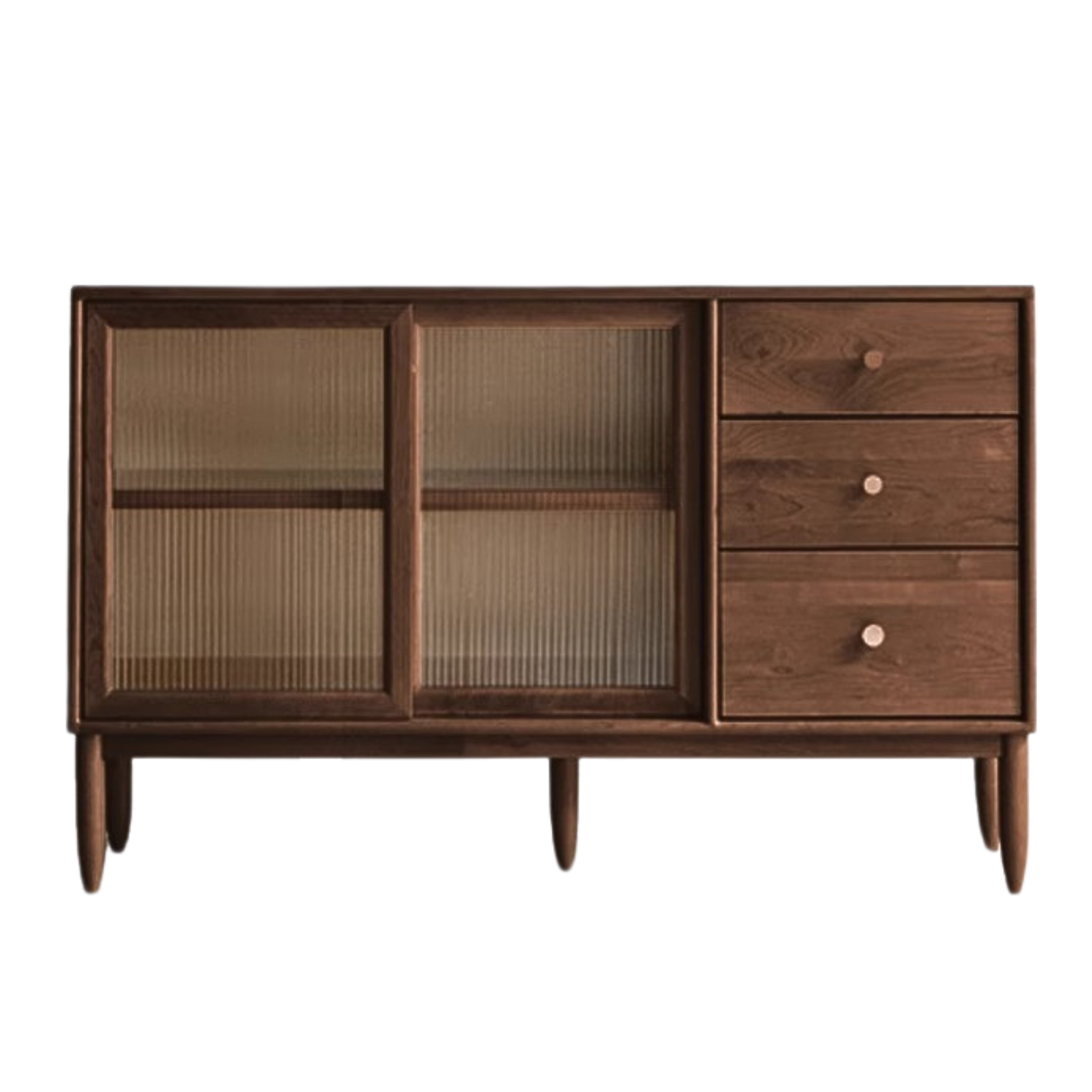 Black walnut sideboard high cabinet buffet,