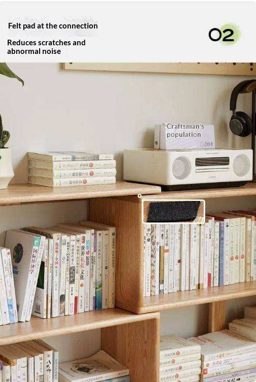 Oak Solid Wood Extendable Corner Bookshelf
