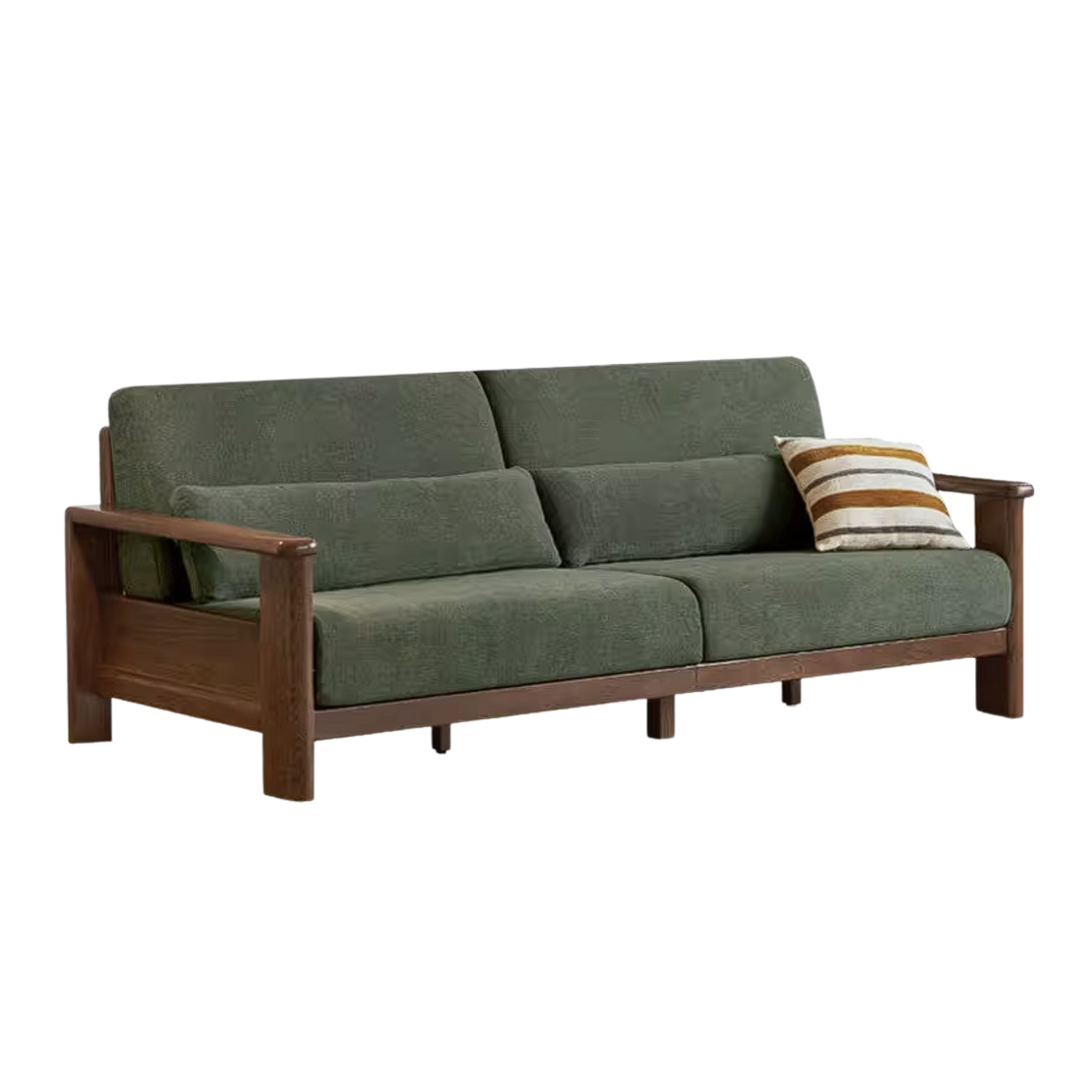 Oak Solid Wood Sofa with Modern Casual Style