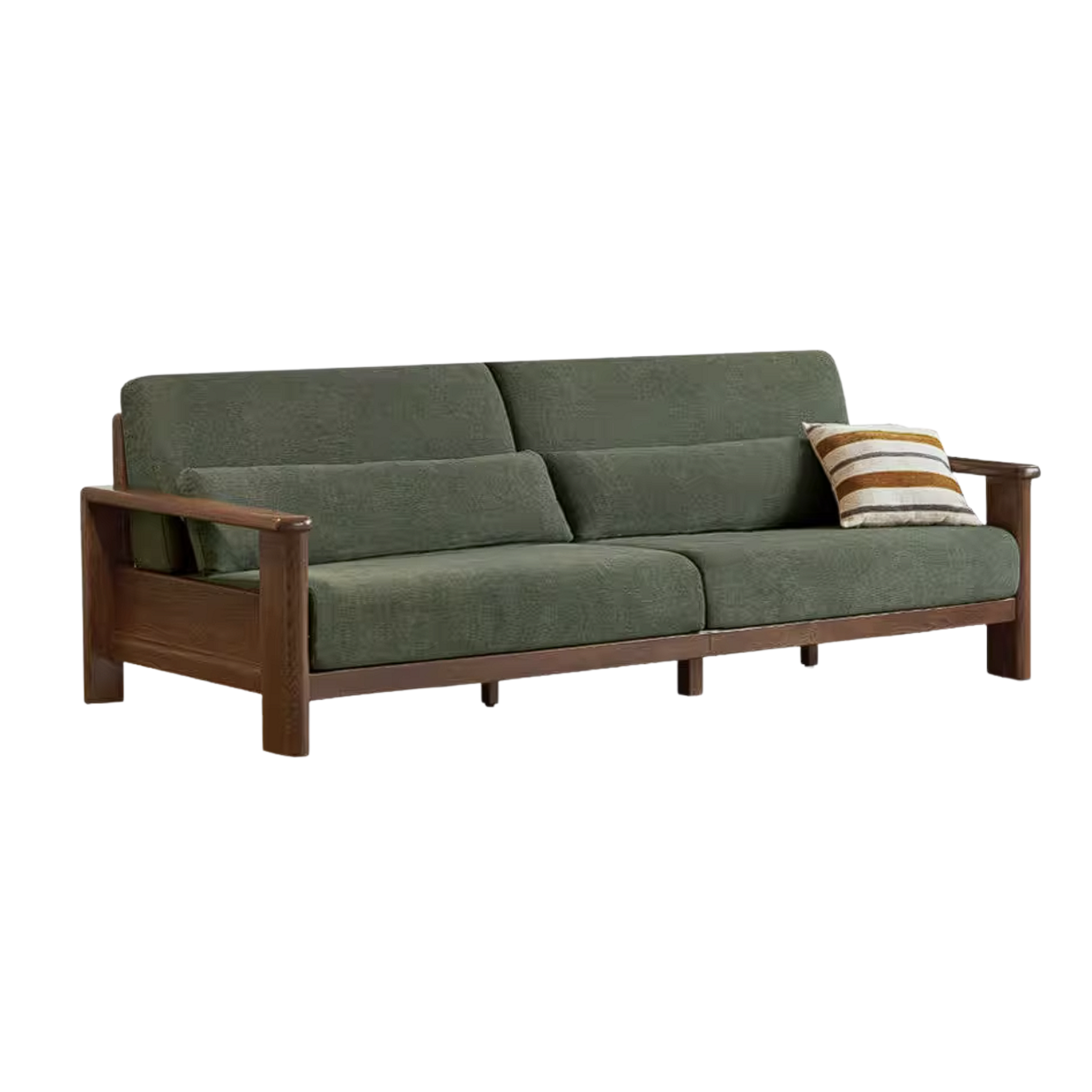 Oak Solid Wood Sofa with Modern Casual Style
