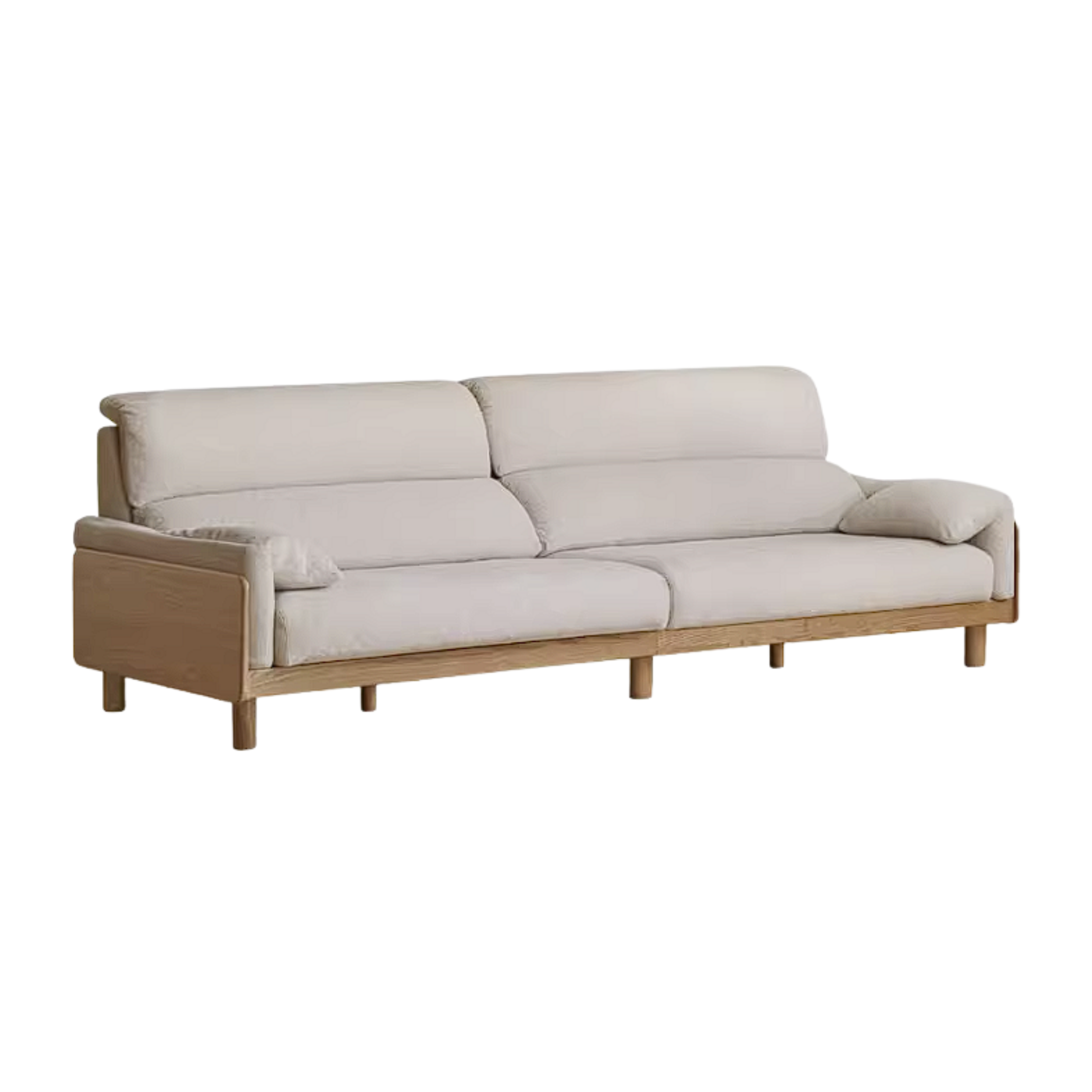 Ash Solid Wood Sofa with Modern Casual Design
